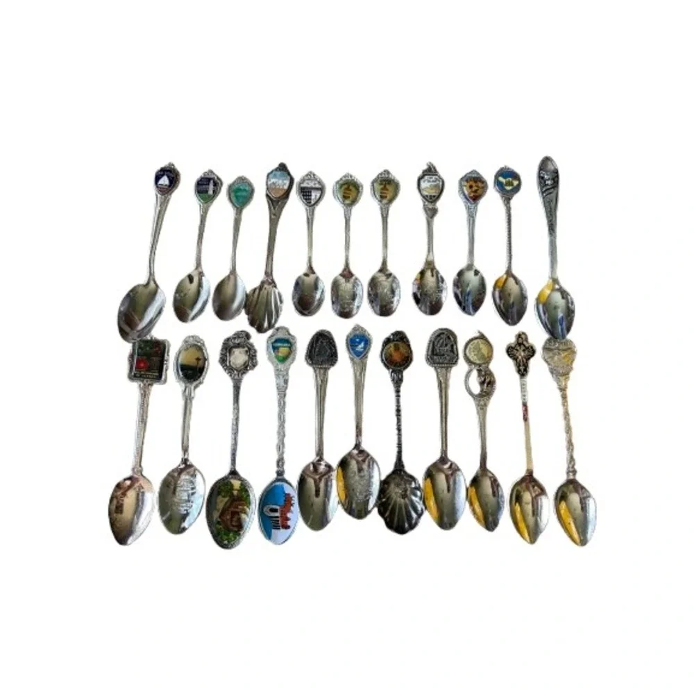 Souvenir Spoon Lot Unisex OS Mixed Good 83pc Vintage Rolex Royal Enamel